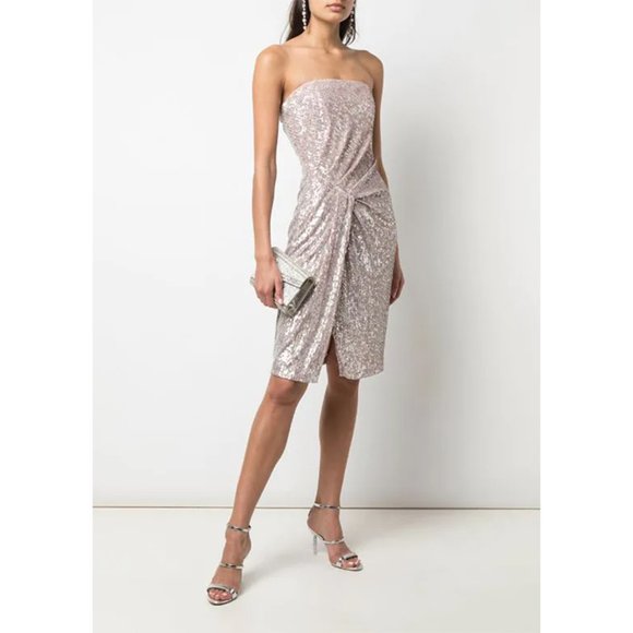 Black Halo Dresses & Skirts - NEW Black Halo Domino Sequin Sheath Midi Dress 0